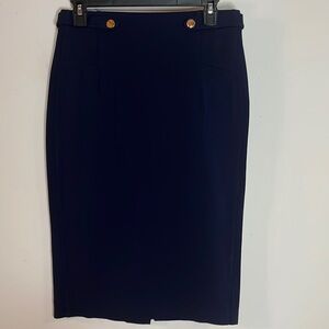 INC International Concepts Pencil Skirt Women’s Size 4 Navy Blue Knit Skirt